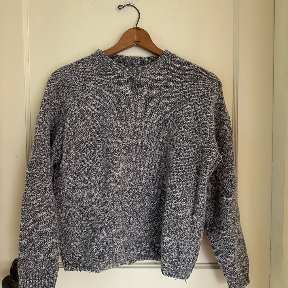Cozy Gray Marled Knit Sweater